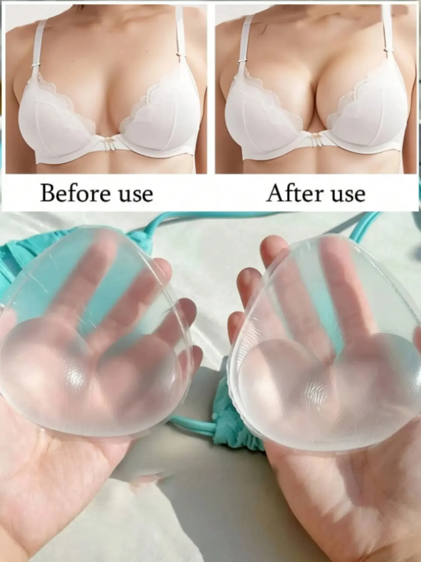 Push Up Bra Silicone - 1 пара женских силиконовых вставок для