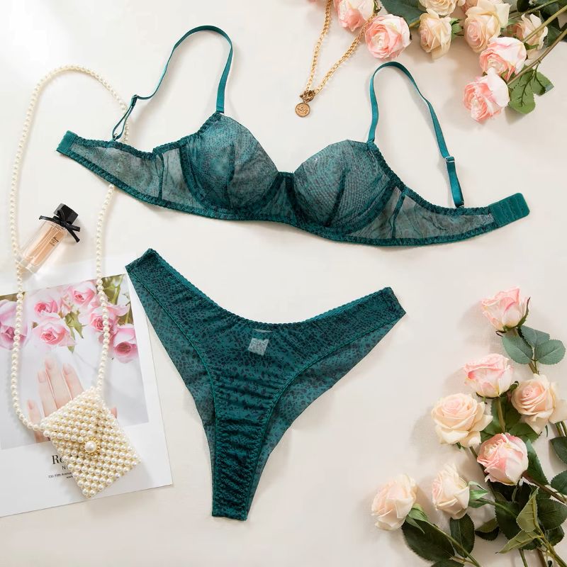 Sheer Mesh Bra - Комплект женского нижнего белья из 2