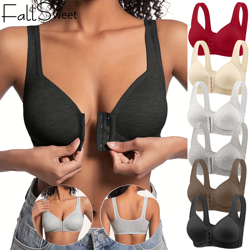 Mastectomy Bra Pocket - Fallsweet бесшовный бюстгальтер с застежкой спереди